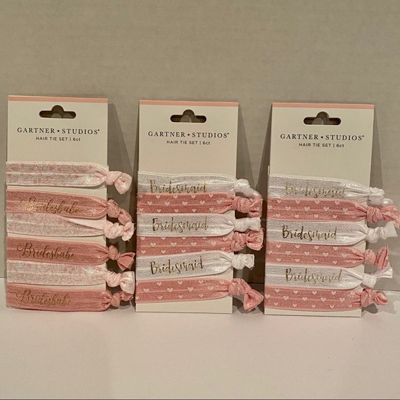 Lot of 3 Packs of Hair Ties Pink/White - 18pcs - Picture 9 of 9